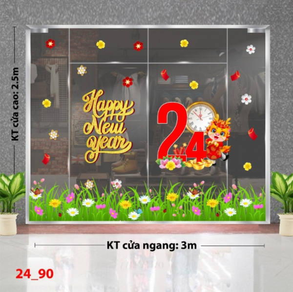 Decal dán tường Tết xuân- Combo Tết 90 Decal dán tường Tết xuân- Combo Tết 90