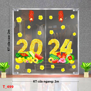 Decal dán tường Tết xuân -Tết năm 2024 giáp thìn Decal dán tường Tết xuân -Tết năm 2024 giáp thìn