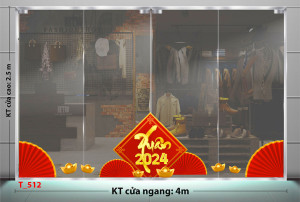 Decal dán tường Tết xuân- chân hình quạt Decal dán tường Tết xuân- chân hình quạt