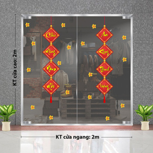 Decal dán tường Tết xuân- liễn chúc xuân 2