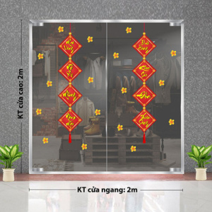 Decal dán tường Tết xuân- liễn xuân chúc tết 1 Decal dán tường Tết xuân- liễn xuân chúc tết 1