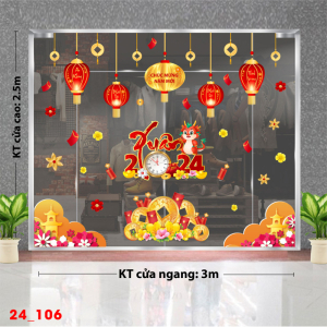 Decal dán tường Tết xuân -Tết 106 lồng đèn đỏ Decal dán tường Tết xuân -Tết 106 lồng đèn đỏ