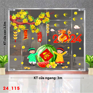 Decal dán tường Tết xuân -Tết 115 Decal dán tường Tết xuân -Tết 115