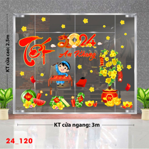 Decal dán tường Tết xuân -Tết 120 Decal dán tường Tết xuân -Tết 120
