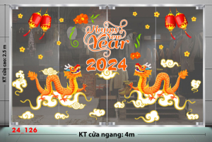 Decal dán tường Tết xuân -Tết 126 Decal dán tường Tết xuân -Tết 126
