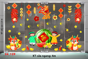 Decal dán tường Tết xuân -Tết 129 Decal dán tường Tết xuân -Tết 129