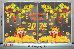 Decal dán tường Tết xuân -Tết 132 cành mai vàng Decal dán tường Tết xuân -Tết 132 cành mai vàng