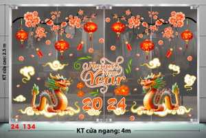 Decal dán tường Tết xuân -Tết 134 Decal dán tường Tết xuân -Tết 134
