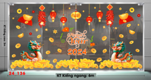 Decal dán tường Tết xuân -Tết 136 Decal dán tường Tết xuân -Tết 136
