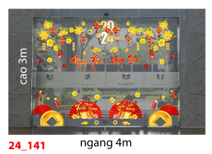Decal dán tường Tết xuân -Tết 141  Decal dán tường Tết xuân -Tết 141