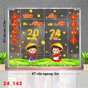 Decal dán tường Tết xuân -Tết 142 Decal dán tường Tết xuân -Tết 142