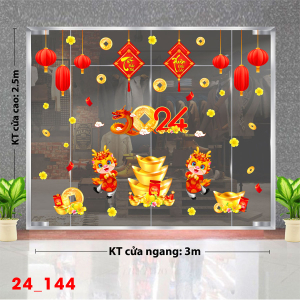 Decal dán tường Tết xuân -Tết 144 xuân yêu thương Decal dán tường Tết xuân -Tết 144 xuân yêu thương