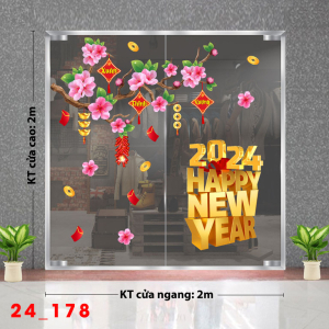 Decal dán tường Tết xuân -Tết 178 Decal dán tường Tết xuân -Tết 178