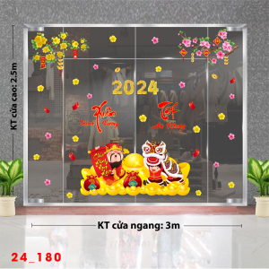 Decal dán tường Tết xuân -Tết 180 Decal dán tường Tết xuân -Tết 180