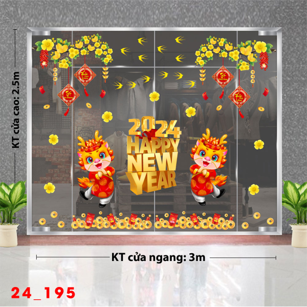 Decal dán tường Tết xuân -Tết 195 Decal dán tường Tết xuân -Tết 195