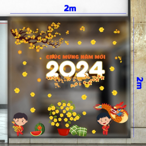 Decal dán tường Tết xuân -Tết 2024 hoa mai vàng mùa xuân Decal dán tường Tết xuân -Tết 2024 hoa mai vàng mùa xuân