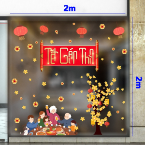 Decal dán tường Tết xuân- Tết 2024 gia đình sum hợp Decal dán tường Tết xuân- Tết 2024 gia đình sum hợp