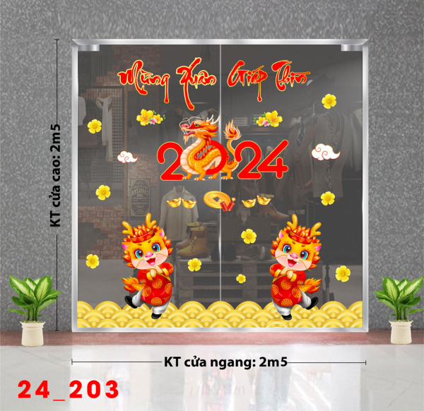 Decal dán tường Tết xuân -Tết 203 Decal dán tường Tết xuân -Tết 203