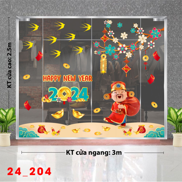 Decal dán tường Tết xuân -Tết 204 Decal dán tường Tết xuân -Tết 204