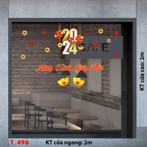 Decal dán tường Tết xuân -Tết 496 Decal dán tường Tết xuân -Tết 496