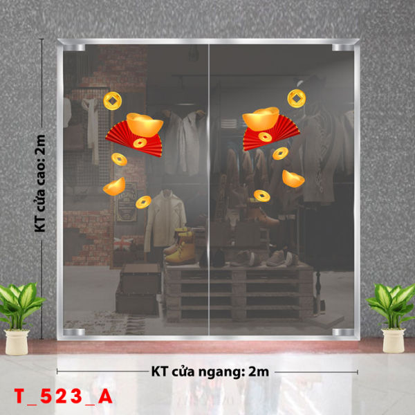 Decal dán tường Tết xuân -Tết 523A Decal dán tường Tết xuân -Tết 523A