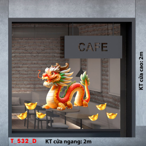 Decal dán tường Tết xuân -Tết 532D chú rồng Decal dán tường Tết xuân -Tết 532D chú rồng