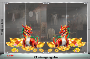 Decal dán tường Tết xuân -Tết 536 hai chú rồng Decal dán tường Tết xuân -Tết 536 hai chú rồng
