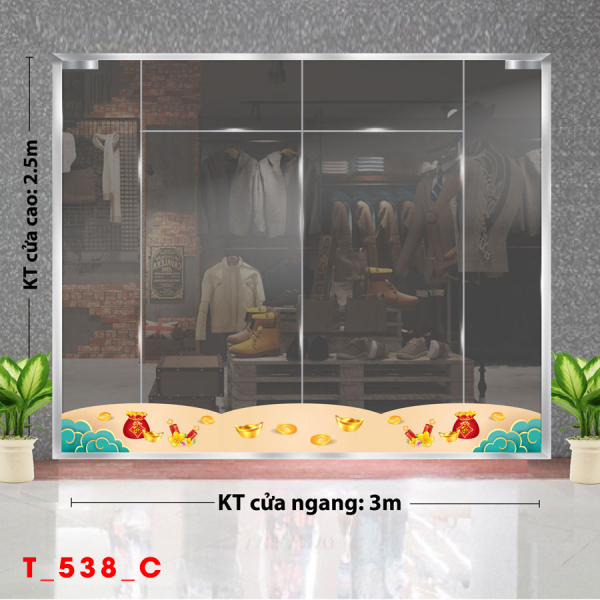 Decal dán tường Tết xuân -Tết 538C Decal dán tường Tết xuân -Tết 538C