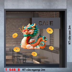 Decal dán tường Tết xuân- Tết 548B rồng xuân Decal dán tường Tết xuân- Tết 548B rồng xuân