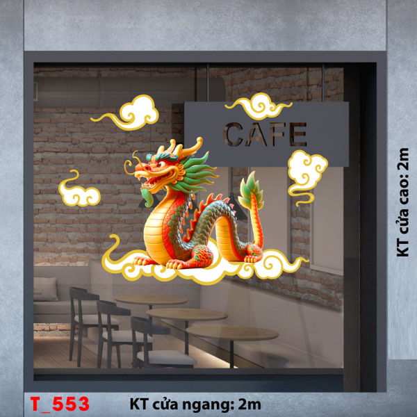 Decal dán tường Tết xuân -Tết 553 rồng mùa xuân Decal dán tường Tết xuân -Tết 553 rồng mùa xuân