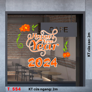 Decal dán tường Tết xuân -tết 554 Decal dán tường Tết xuân -tết 554