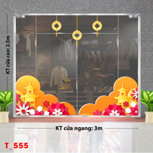 Decal dán tường Tết xuân -tết 555 Decal dán tường Tết xuân -tết 555