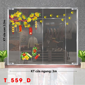 Decal dán tường Decal Tết xuân 2025 -Tết 559D Decal dán tường Decal Tết xuân 2025 -Tết 559D