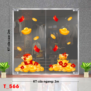 Decal dán tường Tết xuân -Tết 566 Decal dán tường Tết xuân -Tết 566