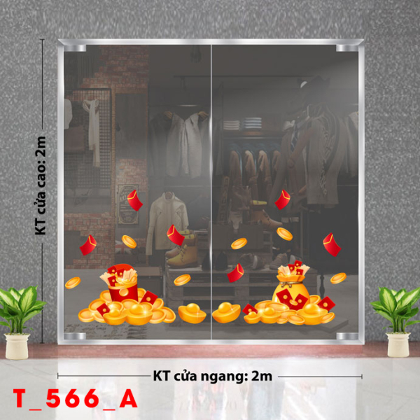 Decal dán tường Tết xuân -Tết 566A Decal dán tường Tết xuân -Tết 566A