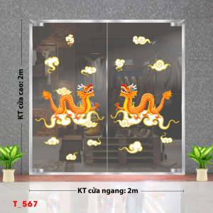 Decal dán tường Tết xuân -Tết 567 Decal dán tường Tết xuân -Tết 567
