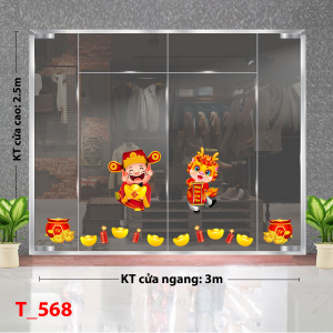 Decal dán tường Tết xuân -Tết 568 Decal dán tường Tết xuân -Tết 568