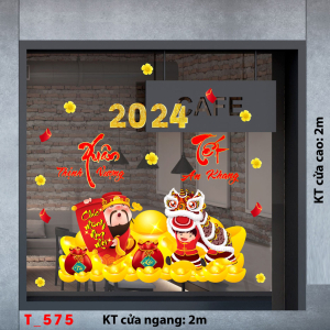 Decal dán tường Tết xuân -Tết 575 Decal dán tường Tết xuân -Tết 575