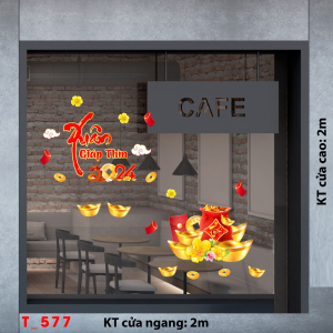 Decal dán tường Tết xuân -Tết 577 Decal dán tường Tết xuân -Tết 577