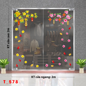 Decal dán tường Tết xuân -Tết 578 Decal dán tường Tết xuân -Tết 578