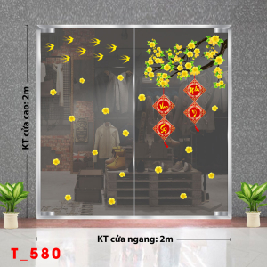 Decal dán tường Tết xuân -Tết 580