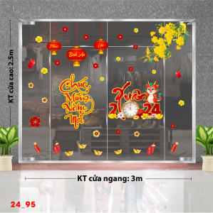 Decal dán tường Tết xuân -Tết 95 Decal dán tường Tết xuân -Tết 95