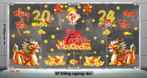 Decal dán tường Tết xuân- Tết 97 hai chú rồng xinh Decal dán tường Tết xuân- Tết 97 hai chú rồng xinh