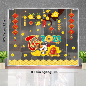Decal dán tường Tết xuân- Tết Qúy Mão Decal dán tường Tết xuân- Tết Qúy Mão