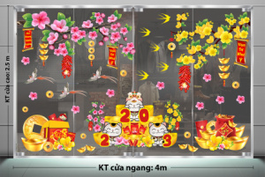 Decal dán tường Tết xuân -Tết tài lộc Decal dán tường Tết xuân -Tết tài lộc
