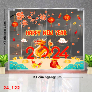 Decal dán tường Tết xuân -tết 122 Decal dán tường Tết xuân -tết 122