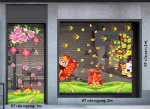 Decal dán tường Tết xuân -Túi vàng tài lộc Decal dán tường Tết xuân -Túi vàng tài lộc