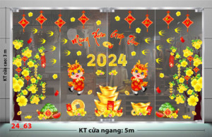 Decal dán tường Tết xuân- Hai chú rồng nhỏ Decal dán tường Tết xuân- Hai chú rồng nhỏ