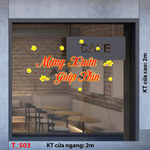 Decal dán tường Tết xuân -Mừng xuân giáp thìn 1 Decal dán tường Tết xuân -Mừng xuân giáp thìn 1