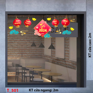 Decal dán tường Tết xuân -Vạn sự như ý năm 2024 Decal dán tường Tết xuân -Vạn sự như ý năm 2024